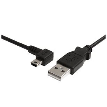 [STUSB2HABM3LA] StarTech USB2HABM3LA 3ft Left Angle Mini USB Cable