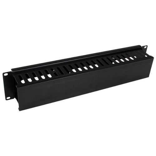 [STCMDUCT2U] StarTech CMDUCT2U 2U Horizontal Rack Cable Management Panel with Cover