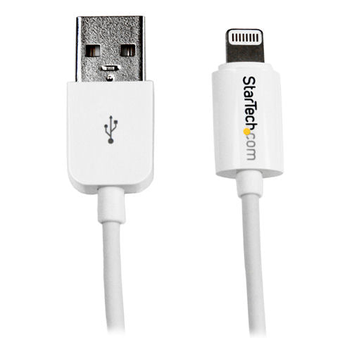 [STUSBLT2MW] StarTech USBLT2MW 6ft Long Apple 8-Pin USB Lightning Cable (White)