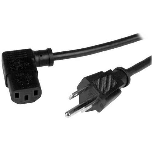 [STPXT101L3] StarTech PXT101L3 3 ft Straight to Right Angle Computer Power Cord