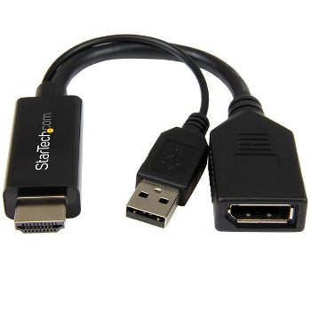 [STHD2DP] StarTech HD2DP HDMI to DisplayPort 4K Adapter Converter with USB Power