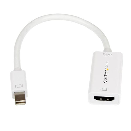 [STMDP2HD4KSW-WHT] StarTech MDP2HD4KSW Mini DisplayPort to HDMI (White)