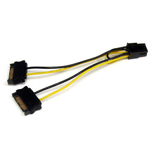[STSATPCIEXADAP] StarTech SATPCIEXADAP 6 inch SATA Power to PCI Express Video Card Power Cable Adapter