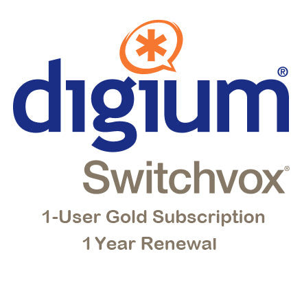 [DIG1SWXGSUB1R] Digium 1SWXGSUB1R Switchvox 1-User Gold Subscription - 1 Year Renewal