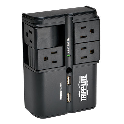 [TPLSK40RUSBB] Tripp Lite SK40RUSBB Protect It! 4-Rotatable Outlets 1080 Joules USB Ports Surge Protector