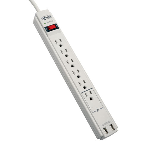 [TPLTLP606USB] Tripp Lite TLP606USB Protect It! 8-Outlets 990 Joules USB Surge Suppressor