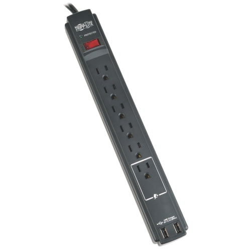 [TPLTLP606USBB] Tripp Lite TLP606USBB Protect It! 6-Outlets USB Ports 990 Joules Surge Protector