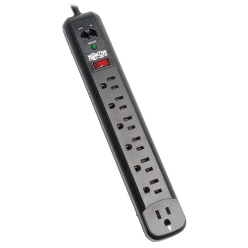 [TPLTLP76RBTEL] Tripp Lite TLP76RBTEL Protect It! 7-Outlets Surge 1080 Joules Surge Suppressor