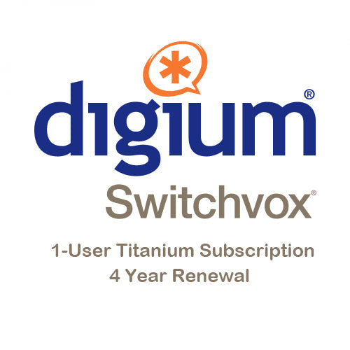 [DIG1SWXTSUB1R4] Digium 1SWXTSUB1R4 Switchvox 1-User Titanium Subscription - 4 Year Renewal