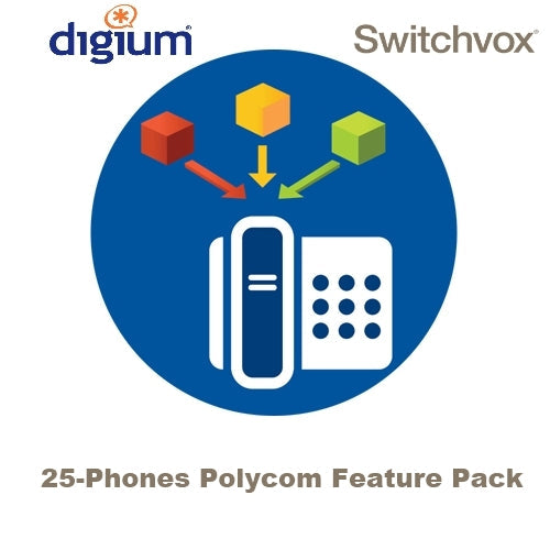 [DIG1SWXPPFPPCOM25] Digium 1SWXPPFPPCOM25 Switchvox 25-Phones Polycom Feature Pack