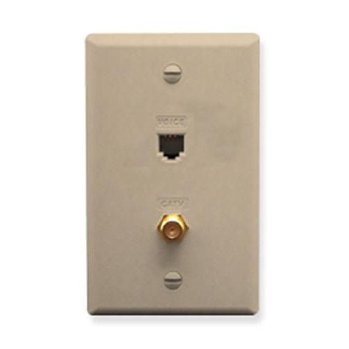 [ICCICRDSVF0IV] ICC ICRDSVF0IV IDC Voice & F-Type Faceplate (Ivory)
