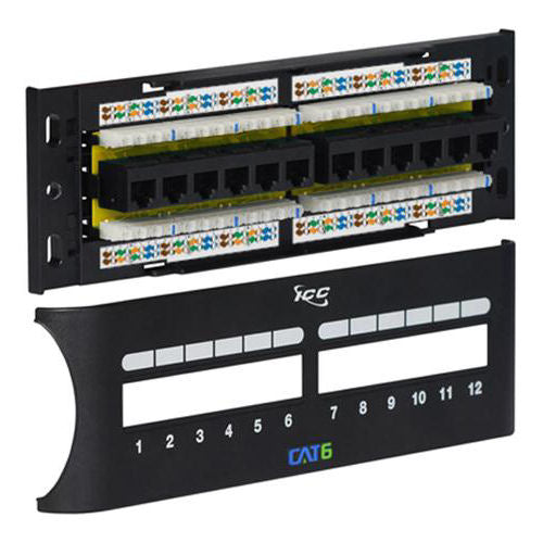 [ICCICMPP12F6E] ICC ICMPP12F6E 6-Port Front Patch Panel, Cat6