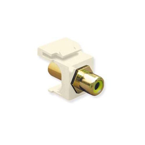 [ICCIC107Y6GWH] ICC IC107Y6GWH RCA Female Modular Connector with Yellow Insert (White)