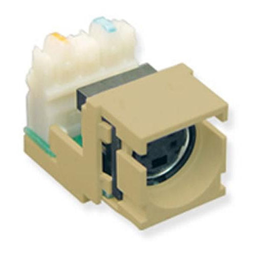 [ICCIC107SVIIV-IVY] ICC IC107SVIIV S-Video IDC Modular Connector (Ivory)
