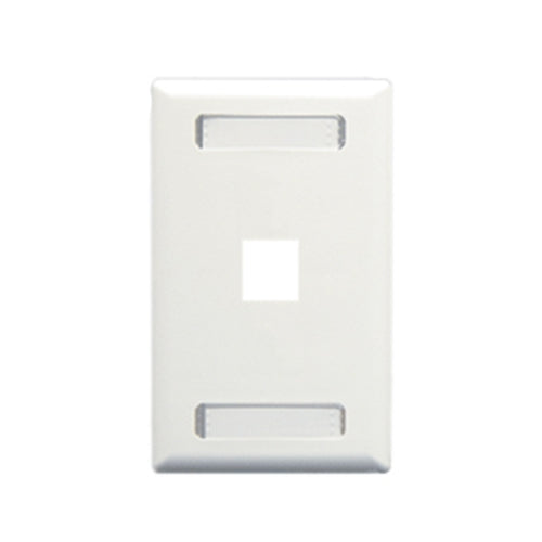 [ICCIC107S01WH-WHT] ICC IC107S01WH 1-Port Single Gang Faceplate (White)
