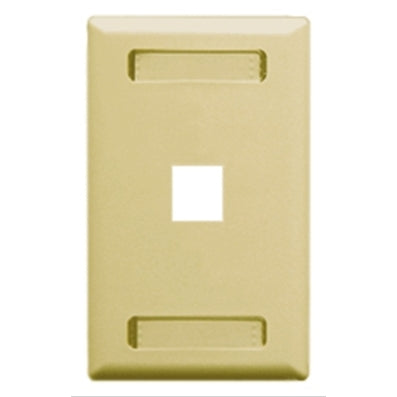 [ICCIC107S01IV-IVY] ICC IC107S01IV 1-Port Single Gang Faceplate (Ivory)