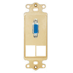 [ICCIC107DR2-IVY] ICC IC107DR2IV 2-Port Decorex Insert RGB / VGA (Ivory)