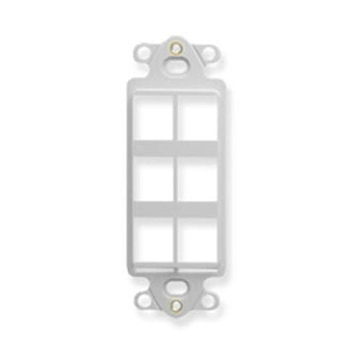 [ICCIC107D16-WHT] ICC IC107DI6 6-Port Decorex Insert (White)