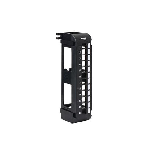 [ICCIC107BP12V-BLK] ICC Vertical Patch Panel Blank HD 12-Port 1-RMS (Black)