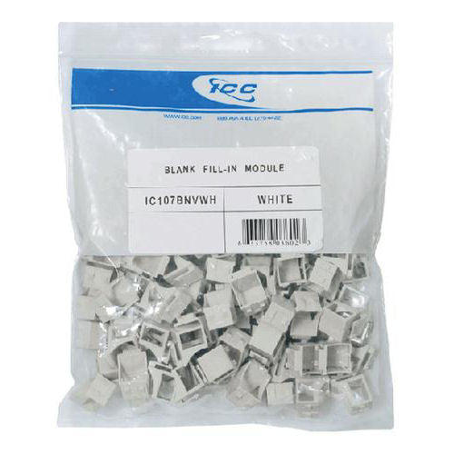 [ICCIC107BNVWH-WHT] ICC IC107BNVWH Blank Module, 100-Pack (White)