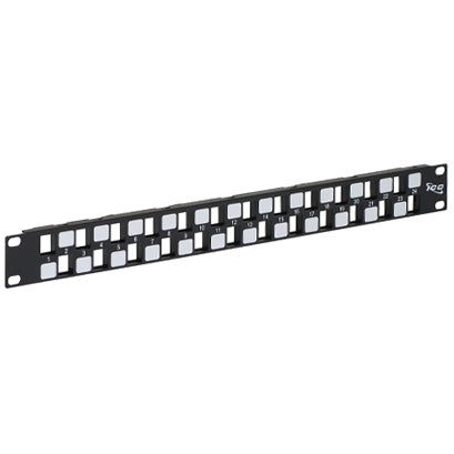 [ICCIC107BE241] ICC IC107BE241 24-Port Patch Panel, Black, EZ, 1 RMS