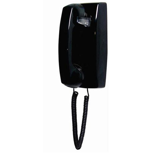 [COR255400VBANDL-BLK] Cortelco 255400-VBA-NDL Corded No-Dial Wall Phone (Black)