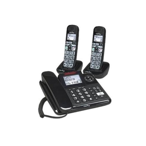 [CLAE814CC2] Clarity E814CC2 40dB Amplified Corded/Cordless Combo Phone with Two Handset