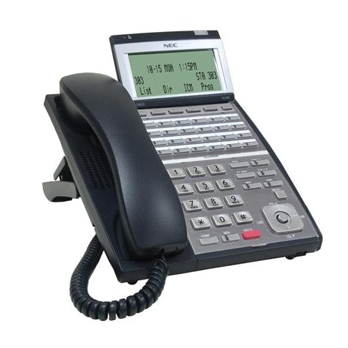 [NEC24BTNDPH-BLK-REF] NEC 0910068 IP3NA-24TIXH IP-24e IP 24-Button Display Phone (Black/Refurbished)