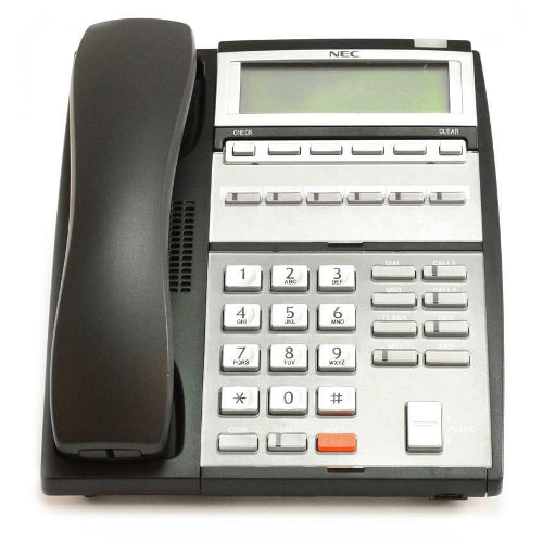 [NECUX50006BTNPHN-BLK-REF] NEC UX5000 0910042 IP3NA-6TXH DG-6V 6-Button Display Phone (Black/Refurbished)