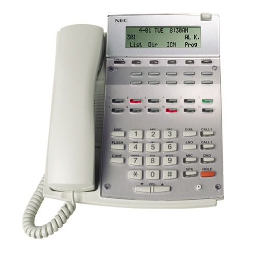 [NEC0890044-WHT-REF] NEC Aspire 0890044 22-Button Hands-Free Display Phone (White/Refurbished)