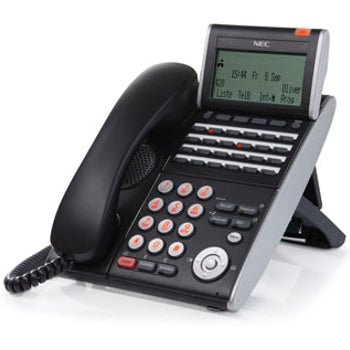 [NECDTL24D1-BLK-REF] NEC 680004 DT330 DTL-24D-1 24 Button Display Digital Phone (Black/Refurbished)