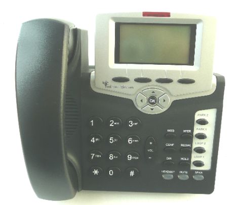 [TADT208M-BLK-REF] Tadiran T208M IP Speaker Display Phone (Black/Refurbished)