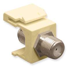 [ICCIC107FB5FIV-IVY] ICC IC107B5FIV Modular Jack F-Type Nickle Plated (Ivory)