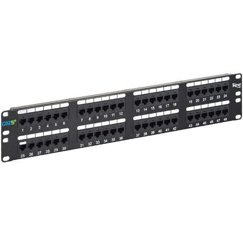 [ICCCAT5E48PRT] ICC Category 5e 48-Port Patch Panel (Black)