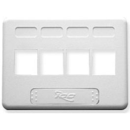 [ICCIC107FT4-WHT] ICC 4-Port Modular Furniture Faceplate (White)