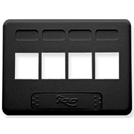 [ICCIC107FT4-BLK] ICC 4-Port Modular Furniture Faceplate (Black)