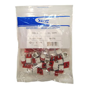 [ICCIC107F6C-WHT] ICC IC107F5C 25-Pack Category 6 HD Modular Connectors (White)