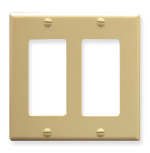 [ICCIC107DFD-IVY] ICC IC107DFD Decorex 2-Gang Faceplate (Ivory)