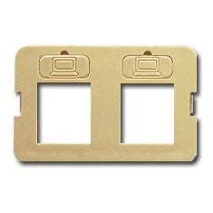 [ICCIC108BF2IV-IVY] ICC IC108BF2IV 2-Port Flush Flat Bezel (Ivory)