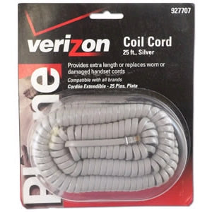 [JASTL96195PK-SIL] Jasco TL96195PK 25-Pack 25' Handset Cords (Silver)