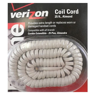 [JASTL96178-ALM] Jasco TL96178 25' Handset Cord (Almond)