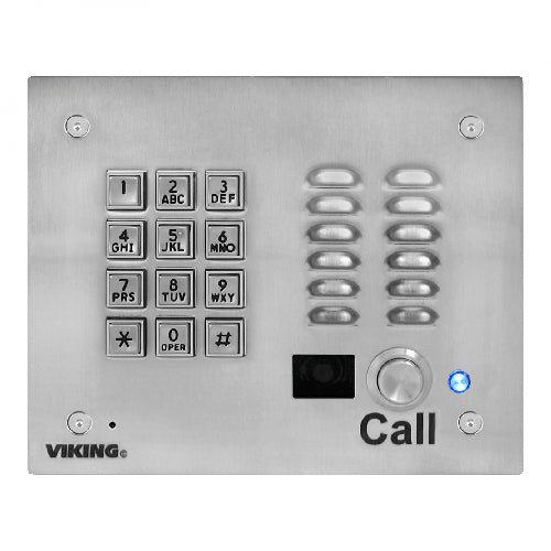 [VIKK17053-STL] Viking K-1705-3 Color Camera Entry Phone with Key Pad (Stainless Steel)