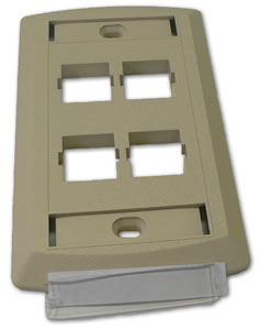 [SUT-STAR500S4-85-WHT] Suttle 4 Outlet Faceplate (White)