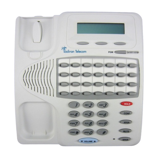 [TADEI28-ASH-REF] Tadiran Emerald Ice 28 Button Phone (Ash/Refurbished)