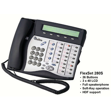 [TAD280FS-CHCL-REF] Tadiran FlexSet 280S Phone (Charcoal/Refurbished)