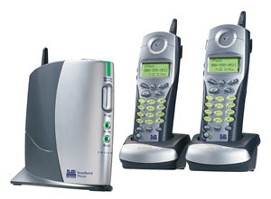 [VTIP81002-SIL] VTech VTIP8100-2 5.8GHz Expandable Broadband Caller ID Speakerphone System with Dual Handsets (Silver)