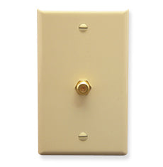[ICC630EG0-IVY] ICC Wall Plate CATV, Single Gang (Ivory)