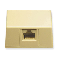 [ICC635DS8-IVY] ICC Surface Mount Jack 8P8C Keyed With Shorting Bar (Ivory)
