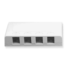 [ICC108SB4-WHT] ICC Elite Surface Mount Box 4-Port (White)