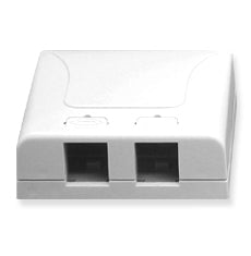 [ICC108SB2-WHT] ICC IC108SB2WH 2-Port Elite Surface Mount Box (White)